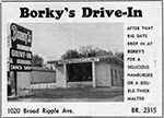 Borky's Snack Shop ad
